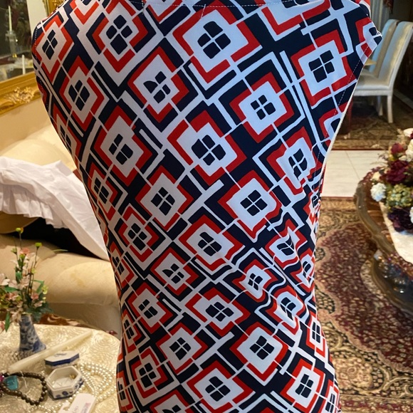 Chaps by Ralph Lauren Plus Geometric
Nautical Drapeneck Jersey Knit Top size S - Picture 4 of 6